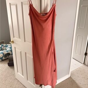 Lush Coral Midi Dress